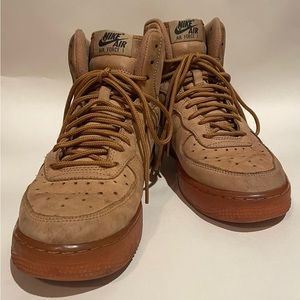 Nike Air Force 1 High Top Wheat Sz Youth 7